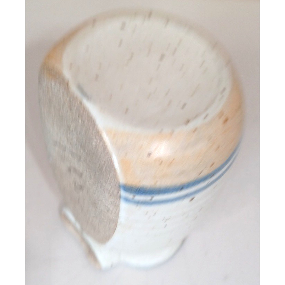 VTG Blue Heart Salt Speckled Stoneware Wall Vase Pocket 7x4 Country Cottage - Picture 12 of 16